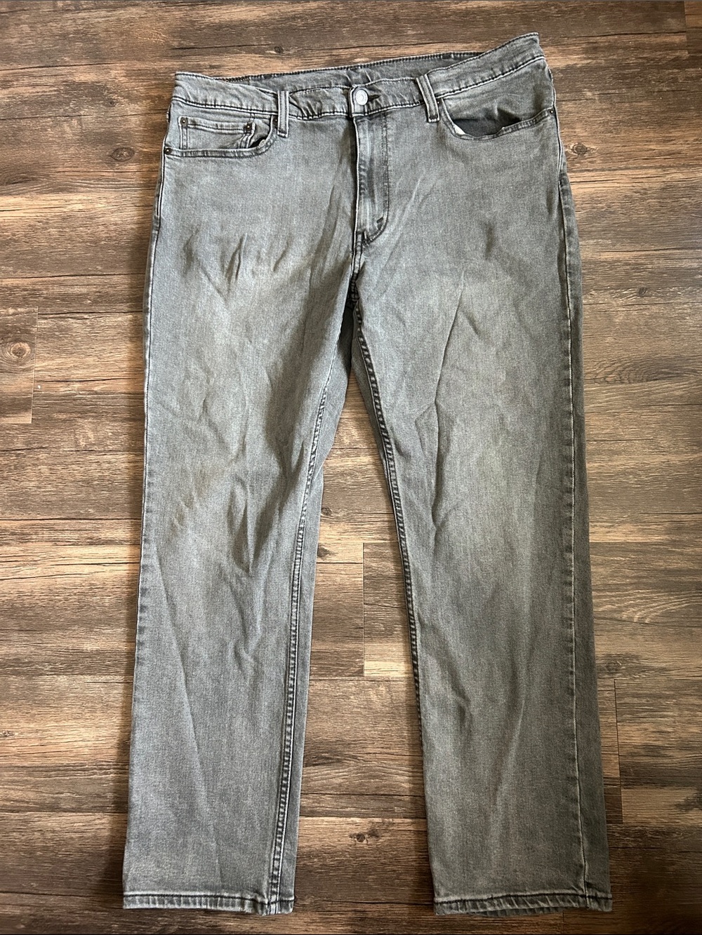 Levi's Men's Light Gray Straight Leg Jeans